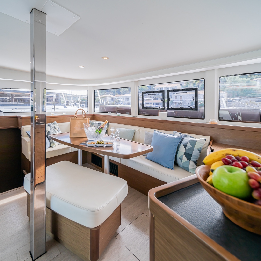 Indoor chill-out area where you can enjoy meals.