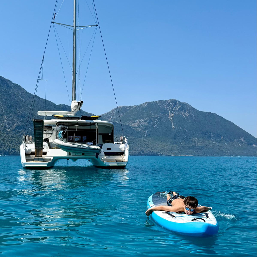 Relax on the stand-up paddleboard