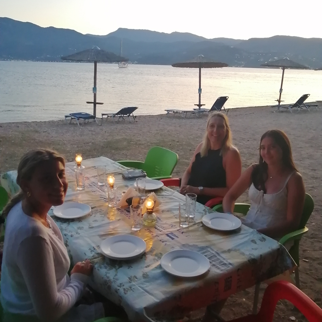 Dinner on the beach.